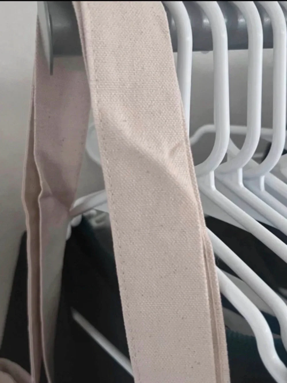 Vogue Cream Canvas Tote with Blue Stripes
